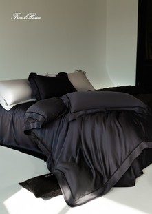 高端80支兰精天丝棉四件套纯色冰凉丝滑裸睡简约欧式1.8床上用品