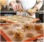 Bluedrop硅胶面包模具蛋糕模家用烤箱烘焙工具玻璃纤维增强不沾垫