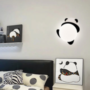 红品爱家熊猫儿童房壁灯温馨创意护眼男孩女孩卡通可爱卧室床头灯