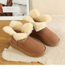 冬季四叶草雪地靴女羊皮毛一体短筒靴子厚底增高可爱保暖棉鞋