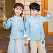六一节幼儿园园服夏装，中国风儿童班服小学生校服，男童女童汉服套装
