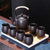 紫砂原矿陶瓷提梁壶茶具，套装家用简约大号容量，泡茶壶客厅茶盘茶杯
