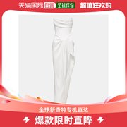 香港直邮潮奢 ALEX PERRY 女士crêpe 缎面垂褶抹胸礼服