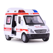 合金回力声光越野110警车120救护车房车儿童，玩具汽车模型