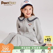 pawinpaw卡通小熊童装，24年春季女童娃娃领翻领，卫衣舒适套装