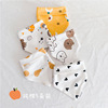 日本ins韩版宝宝三角巾婴儿口水巾儿童围嘴组合5条装棉质柔软围兜