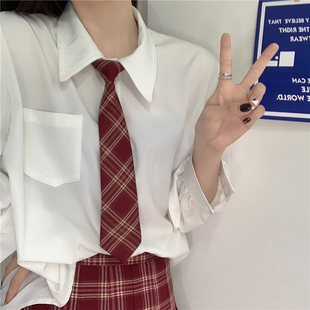 复古酒红色~日系毕业领带，女系带领花学院风格，纹蝴蝶结jk衬衫领结