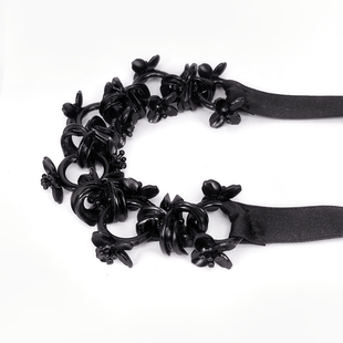 C2JEWELLERY原创设计发箍发带项链头饰绸缎带暗黑系度假风3D打印