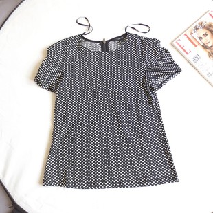 3d立体波点女士式t恤短袖夏设计感小众修身跨境外贸出口美国0014