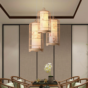 中式鸟笼吊灯手工编织客厅，卧室茶楼灯禅意，仿古民宿火锅店餐厅灯
