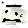 创意熊猫图案超大鼠标垫防水皮革，办公学习桌垫电脑键盘垫子防污垫
