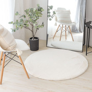 仿兔毛圆形地毯撸猫感地垫吊篮卧室白色ins床边客厅毛绒圆型垫子