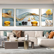 客厅装饰画晶瓷镶钻有框画现代简约沙发后背景墙，壁画北欧三联挂画