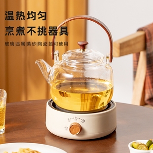 电陶炉茶炉煮茶器小型烧水玻璃壶泡茶炉迷你电磁炉，家用电热炉茶壶