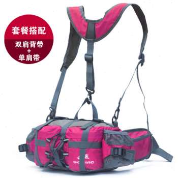 高档大容量双肩户外腰包多功能，运动旅行背包，男女登山骑行水壶腰包