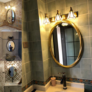 可定智能轻奢浴室镜椭圆壁挂装饰镜酒店卫生间台盆镜子美式厕
