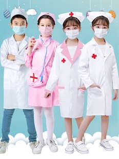 医生护士服装儿童演出服小护士，舞蹈工作服表演小医生白大褂幼儿园
