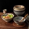 陶瓷日式汤碗家用大号，拉面碗饭碗面条创意，餐具套装商用斗笠碗