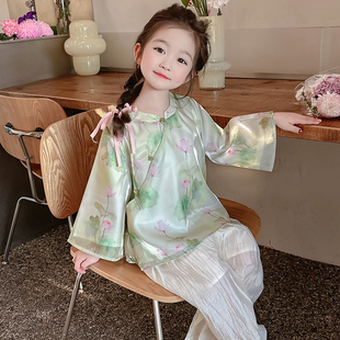 女童汉服2024中国风，儿童唐装小女孩超仙古装宝宝古筝演出服饰