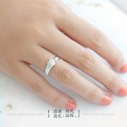 原创纯银戒指女学生猫爪创意猫咪，日韩国简约食指，开口活口小指尾戒