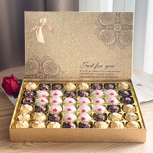 费列罗巧克力礼盒装三色球送男女朋友高档生日，情人节38妇女节礼物
