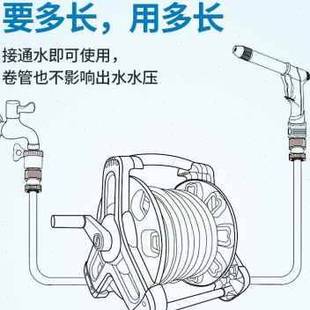 爆品厂促家用洗车水管车收纳架子园艺浇花软管卷管器盘水管架绕品