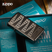 Zippo打火机正版黑冰棱镜65周年纪念纤巧窄机限量版收藏