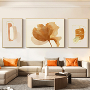 现代简约客厅装饰画抽象艺术油画大气三联壁画北欧沙发背景墙挂画