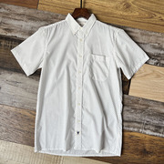 短袖衬衫男士夏季青年宽松纯色休闲尖领薄款上班圆点印花半袖衬衣