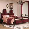 复古法式床黑色巴黎床，1.5m1.8m双人床现代简约轻奢美式实木床软包