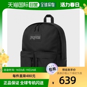 韩国直邮Jansport双肩包男女款黑色日常大学生书包电脑背包旅游