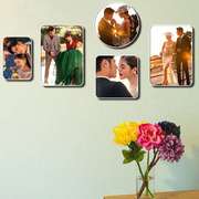 相框组合照片墙免打孔客厅墙面装饰简约创意实木免钉婚纱照挂墙