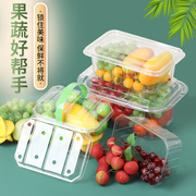 加厚草莓包装盒透明蔬菜，手提篮水果包装盒，一次性水果打包盒子