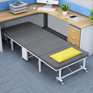瑞乐尔办公室折叠床单人床，家用成人午睡床加固四折木板床午休床