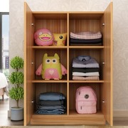 厂简易木质儿童衣柜板式组合宝宝储物柜经济型，婴儿收纳柜卧室矮促