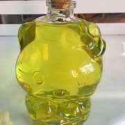 透明kitty猫玻璃瓶350ml奶茶，瓶l饮料瓶，猫瓶许愿木塞漂流瓶海洋瓶