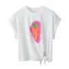 SH&UR2024春季潮女装趣味印花绑结设计感蝙蝠袖T恤UWL440041