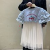 韩版女童装儿童夏季时髦洋气可爱短袖T恤半身裙蓬蓬裙纱裙短裙