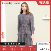 Thursday Island星期四岛屿秋收腰气质碎花连衣裙T216MOP153W