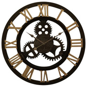 欧式复古创意大时钟艺术挂钟客厅美式挂表工业风齿轮钟表法式壁钟