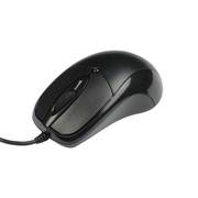 力胜OP-300C 有线鼠标黑色台式机电脑笔记本商务办公网吧送鼠标垫