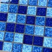 游泳池陶瓷马赛克瓷砖蓝色水池鱼池黑白卫生间户外庭院景观池拼图
