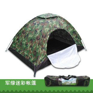 单双帐篷户外3-4人手动单层防暴雨，加厚双人2单人，露营野营野外账蓬