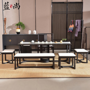 新中式实木茶桌椅组合小户型简约茶台茶几家用民宿酒店家具定制