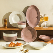 舍里法式餐具ins风陶瓷碗碟，套装高颜值碗盘子鱼盘菜，盘汤碗米饭碗