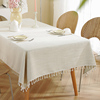 桌布轻奢高级感布艺棉麻日式长方形茶几台布现代简约ins风餐桌布
