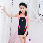儿童泳衣女童连体宝宝，中大童温泉专业训练2023年防晒12岁泳装