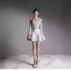 越南小众2024白色蕾丝镂空抹胸露腰气质连衣短裙沙滩裙连衣裙