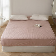 全棉夹棉单件床笠床垫保护套床罩可水洗床笠套加厚加高简约纯色