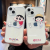 情侣创意小丸子小新适用iphone14苹果13promax手机壳15pro全包女12软硅胶11透明xr防摔8plus个性xsmax保护套6